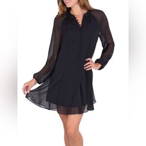 Joie Limited Edition Caviar Balloon Sleeve Dress Size S